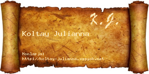 Koltay Julianna névjegykártya